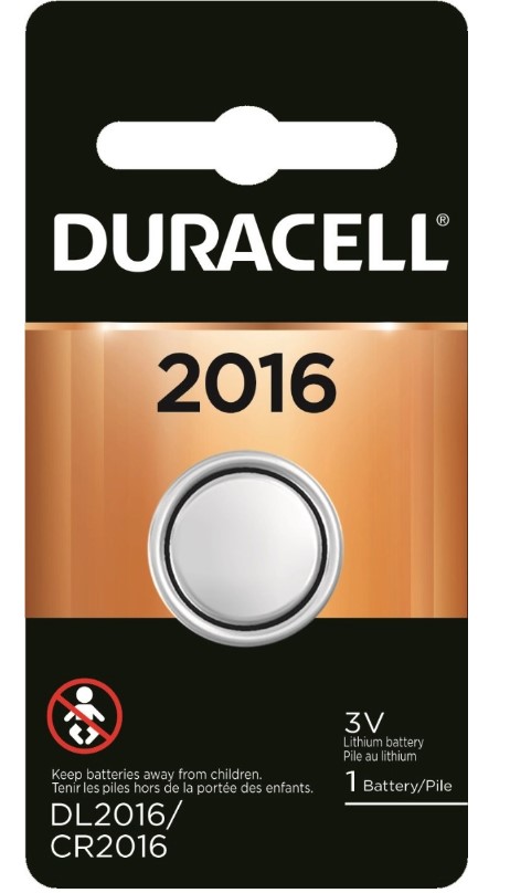 Duracell 2016 Lithium 3V Coin Cell Battery